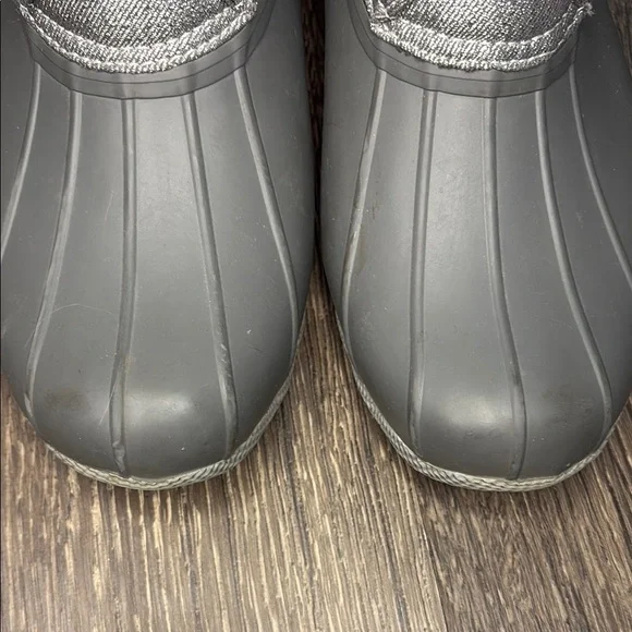 Sperry Women's Glitter Silver Duck Boots - Size 7 - Picture 3 of 9